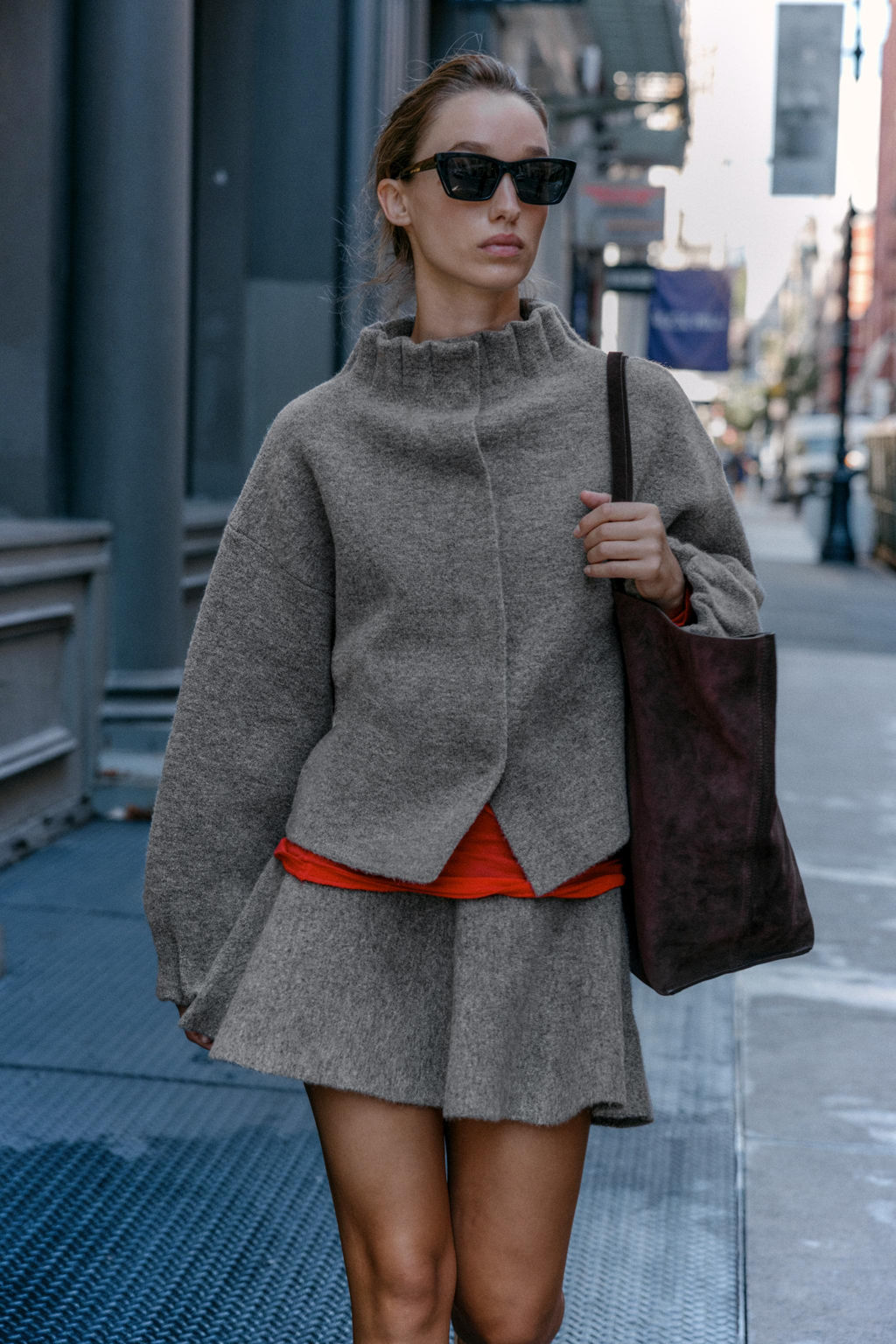 KNIT MINI SKIRT