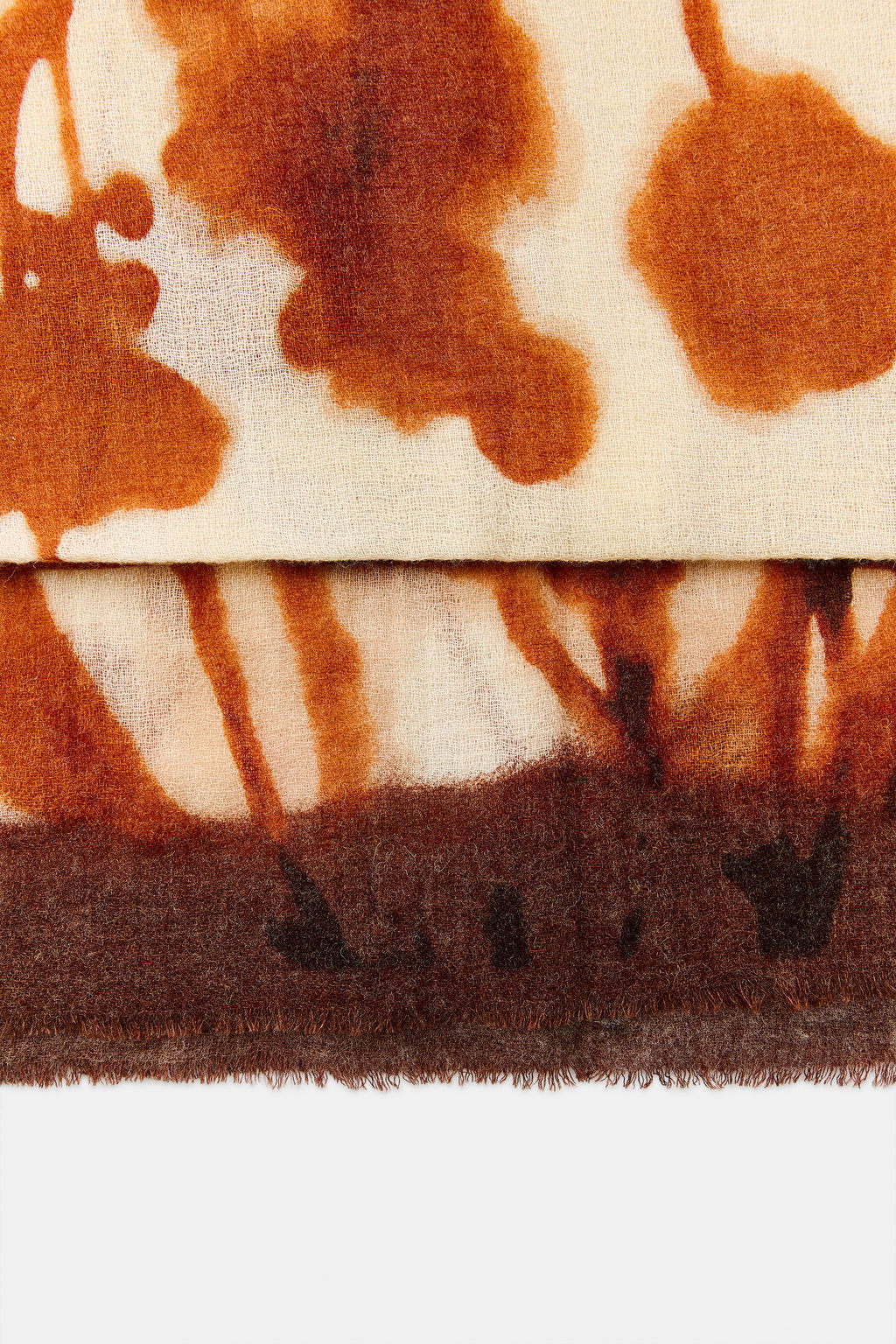 FLORAL PRINT WOOL-BLEND SCARF - Zara фото 5