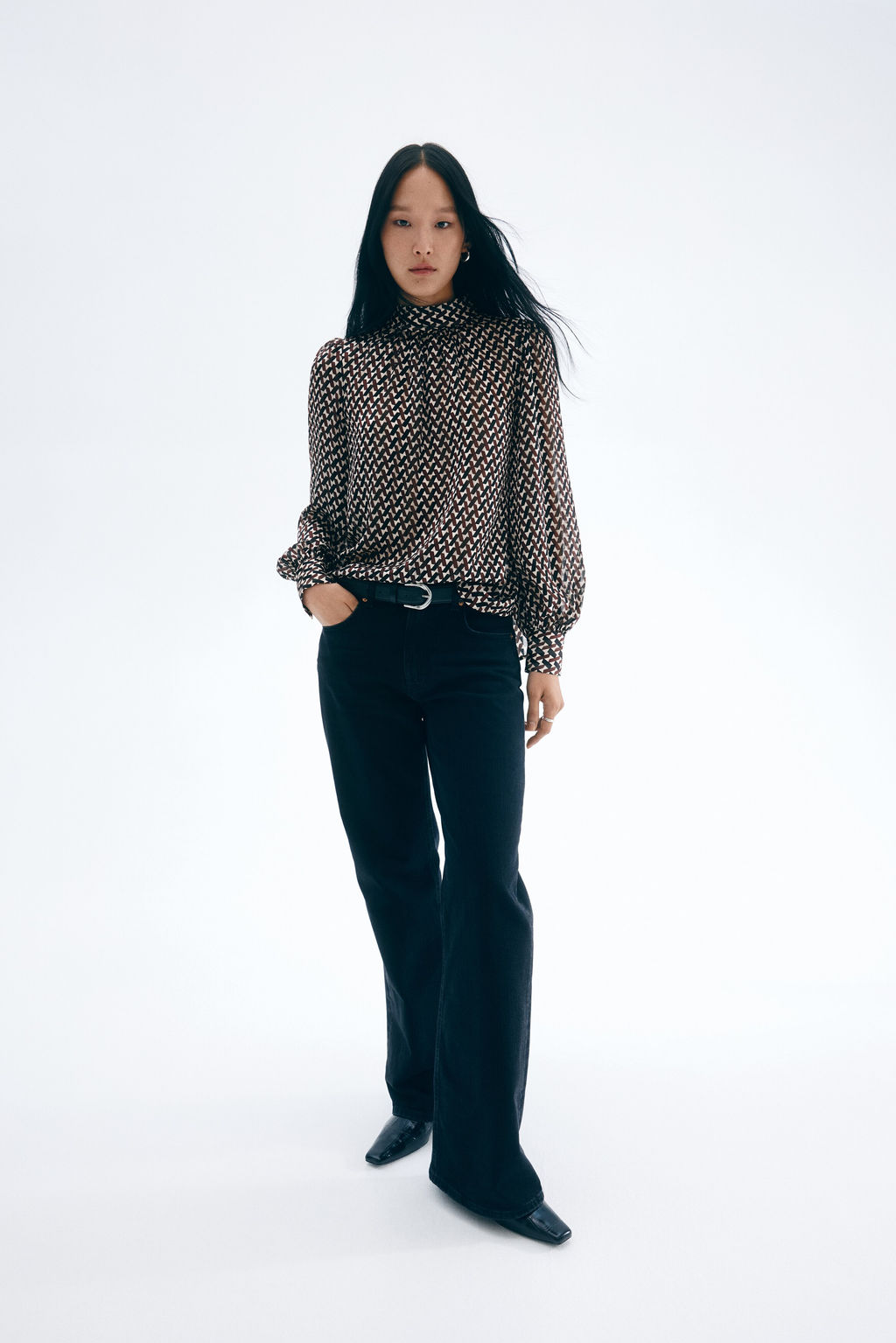 Stand-collar blouse - H&m фото 7