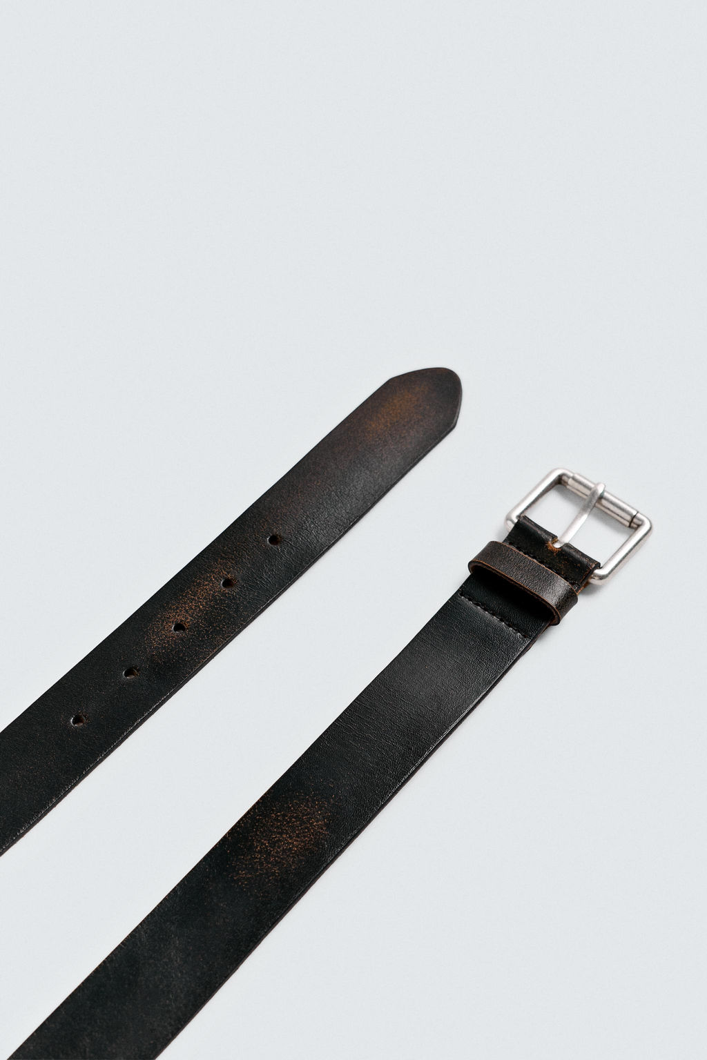 VINTAGE EFFECT LEATHER BELT