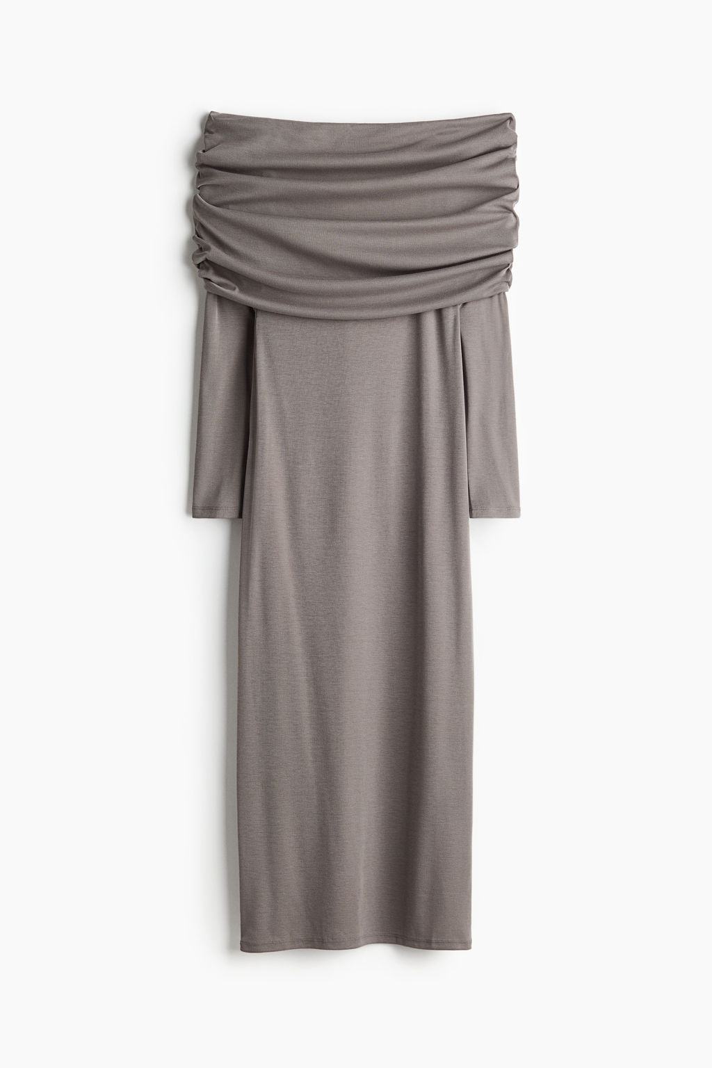 Vestido off-the-shoulder con escote vuelto - H&m фото 10