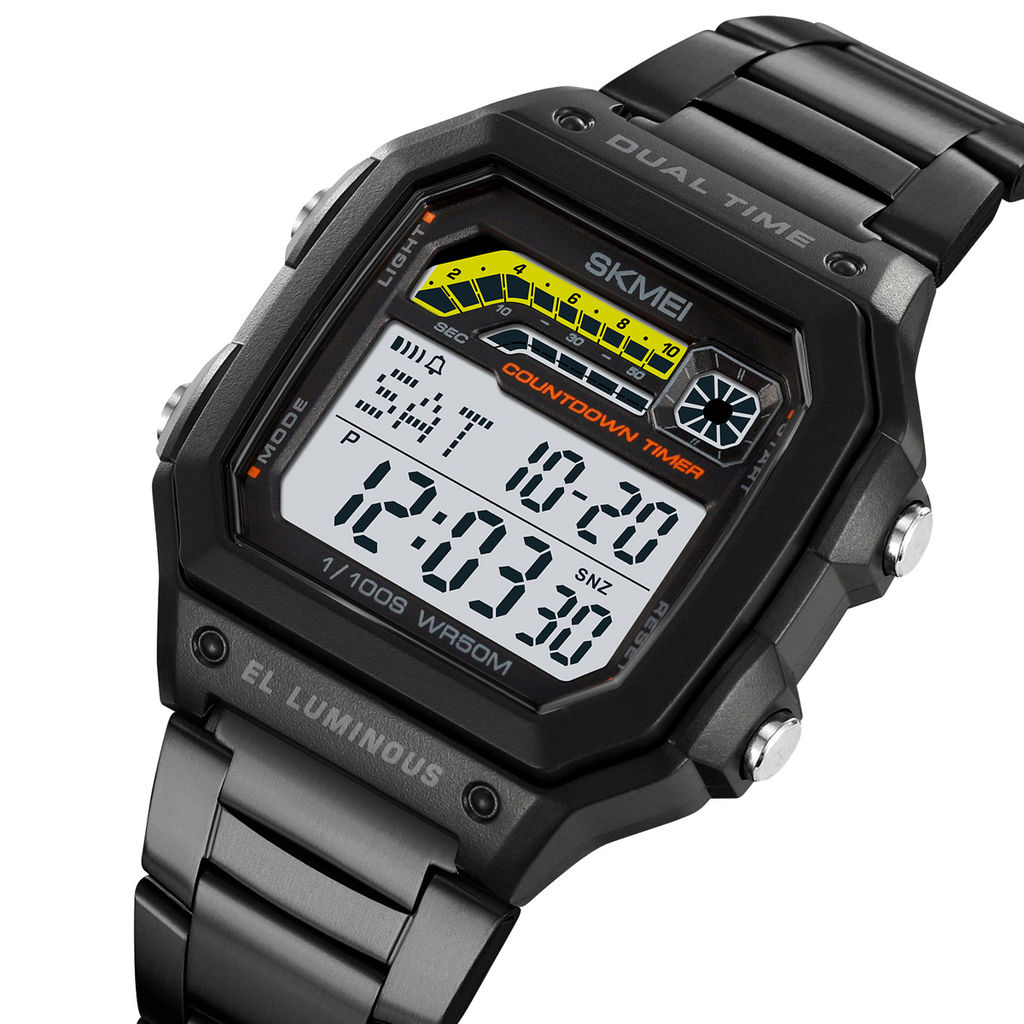 Часы наручные Skmei мужские электронные спортивные 2307black-steel