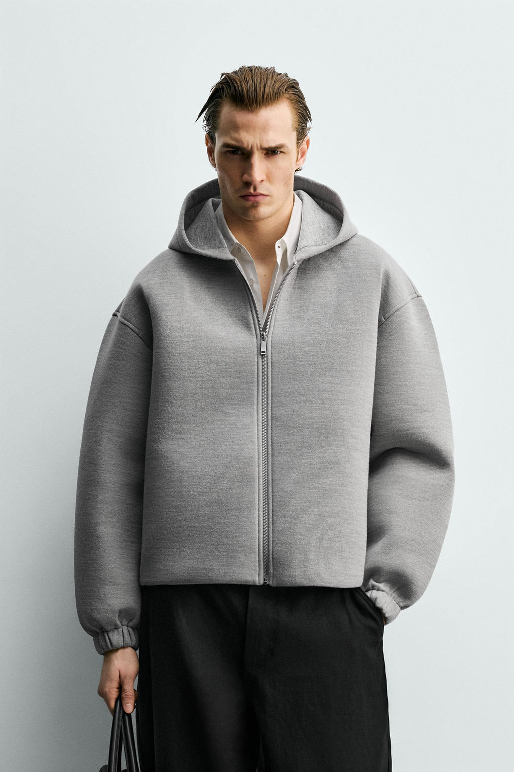 COMPACT BOXY FIT ZIP-UP SWEATSHIRT - Zara фото 10