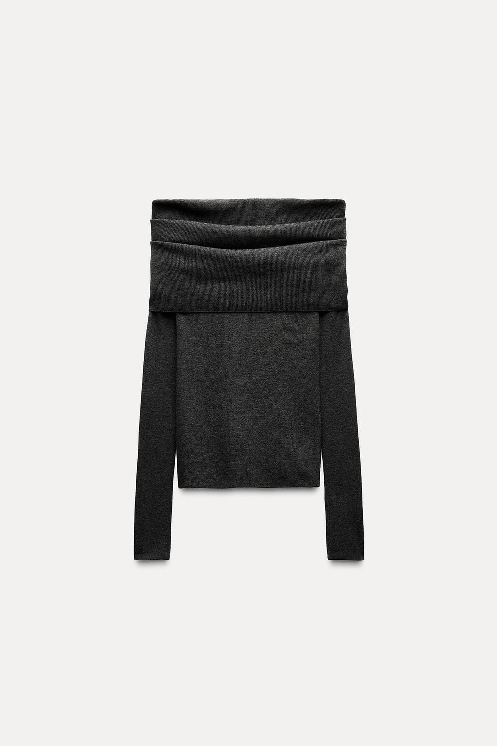 OFF-THE-SHOULDER KNIT TOP - Zara фото 8