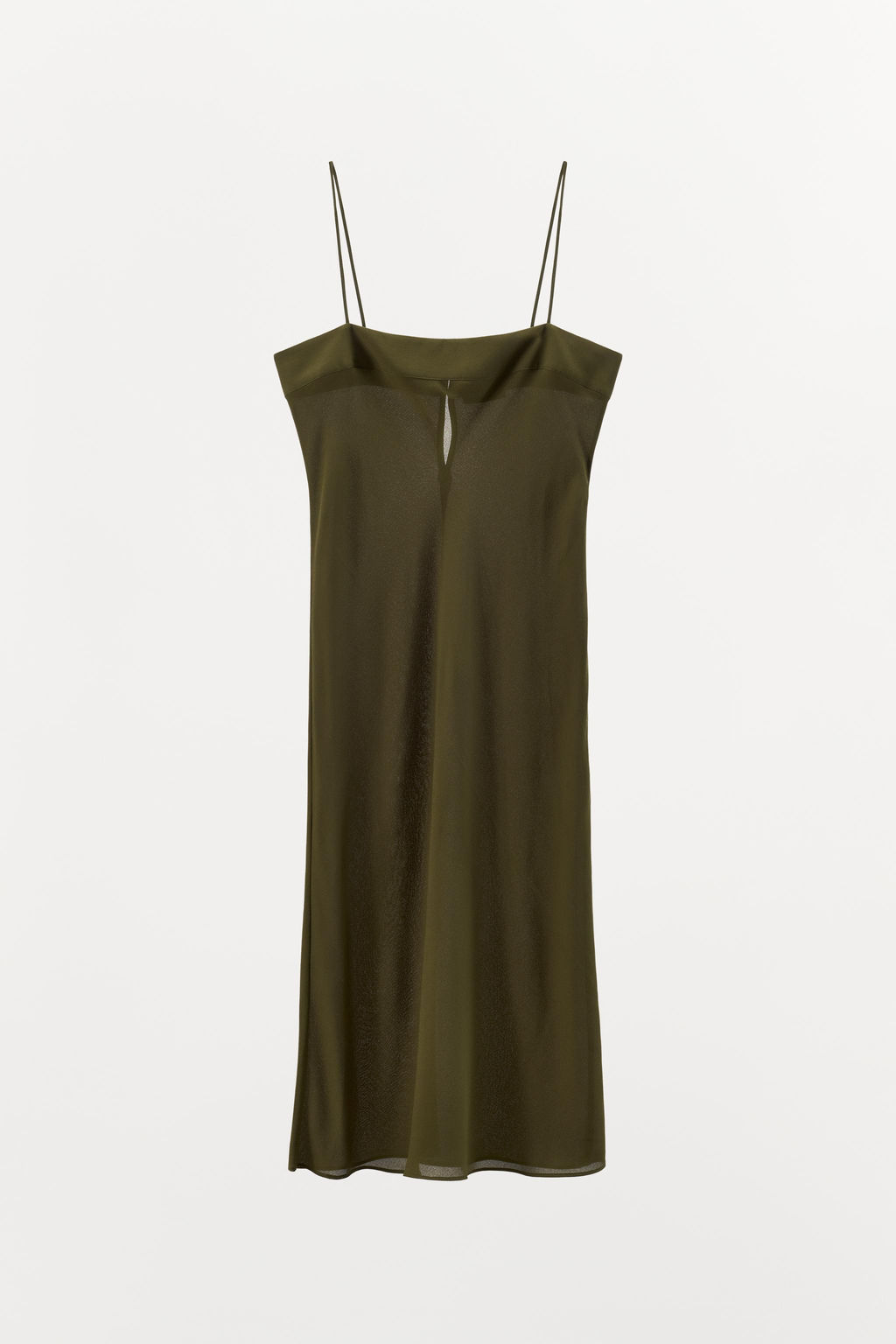 100% SILK STRAPPY MIDI DRESS - Zara фото 6