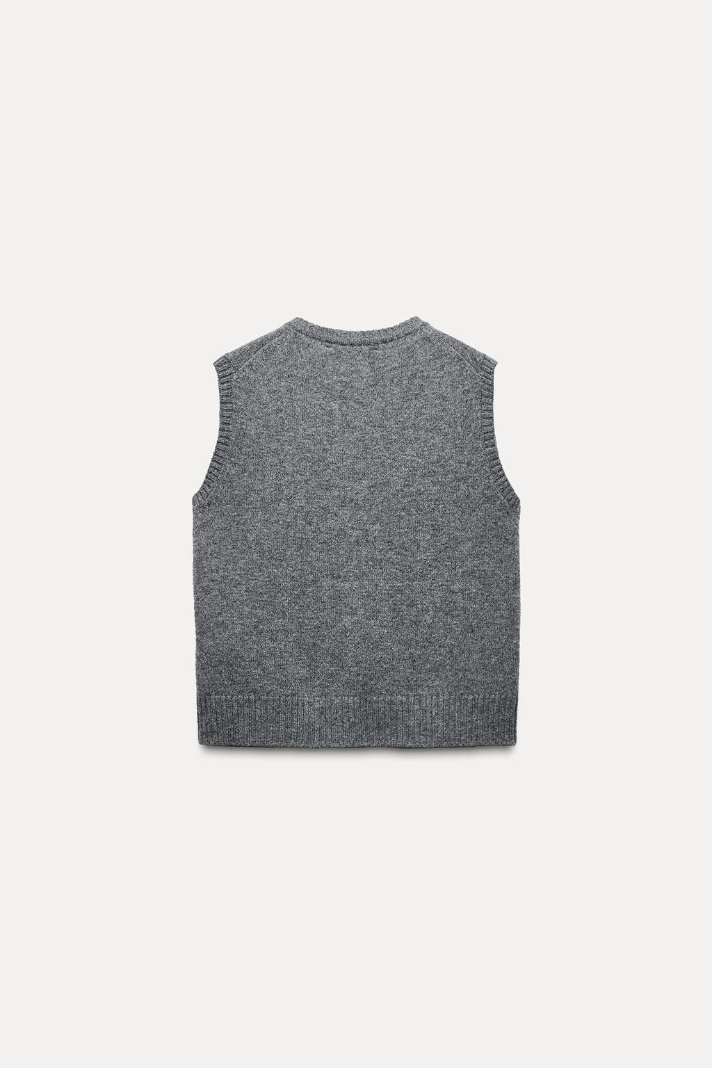 100% WOOL KNIT WAISTCOAT - Zara фото 4