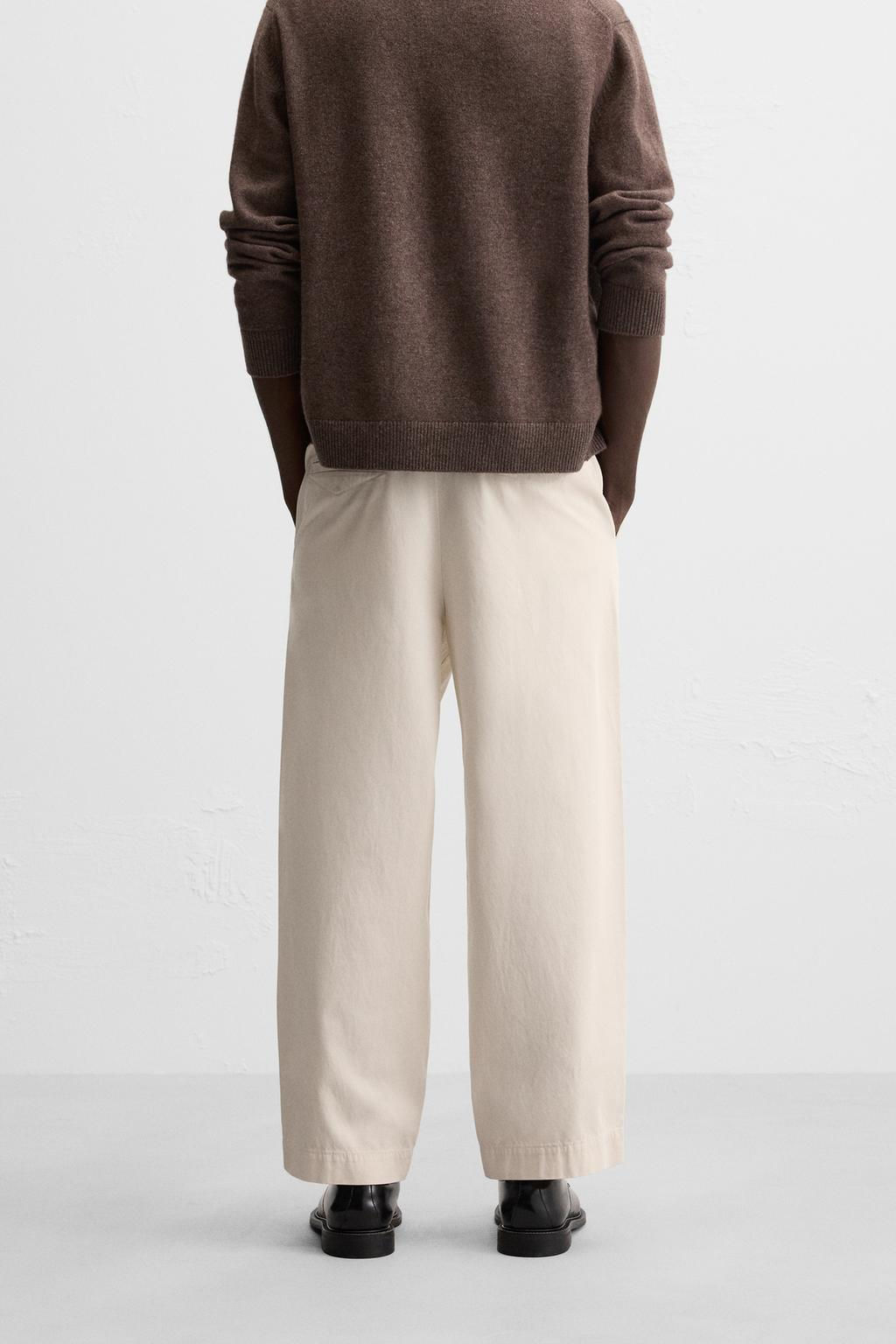 TEXTURED TROUSERS WITH BELT - Zara фото 12