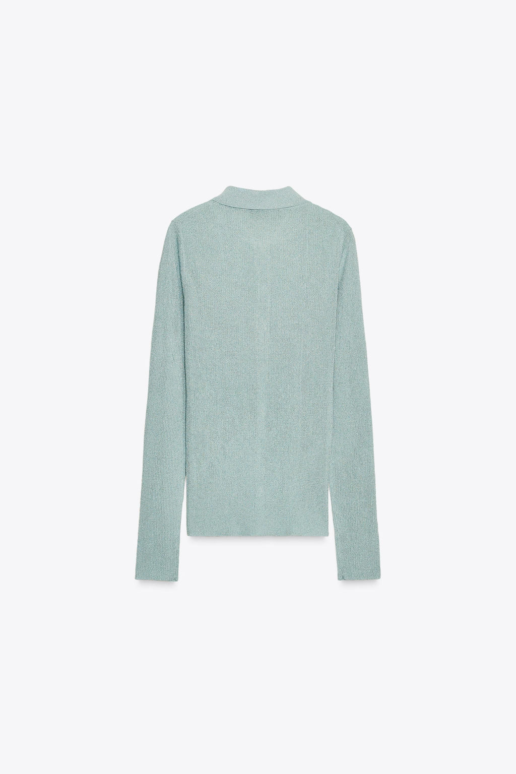 METALLIC THREAD KNIT POLO TOP - Zara фото 8