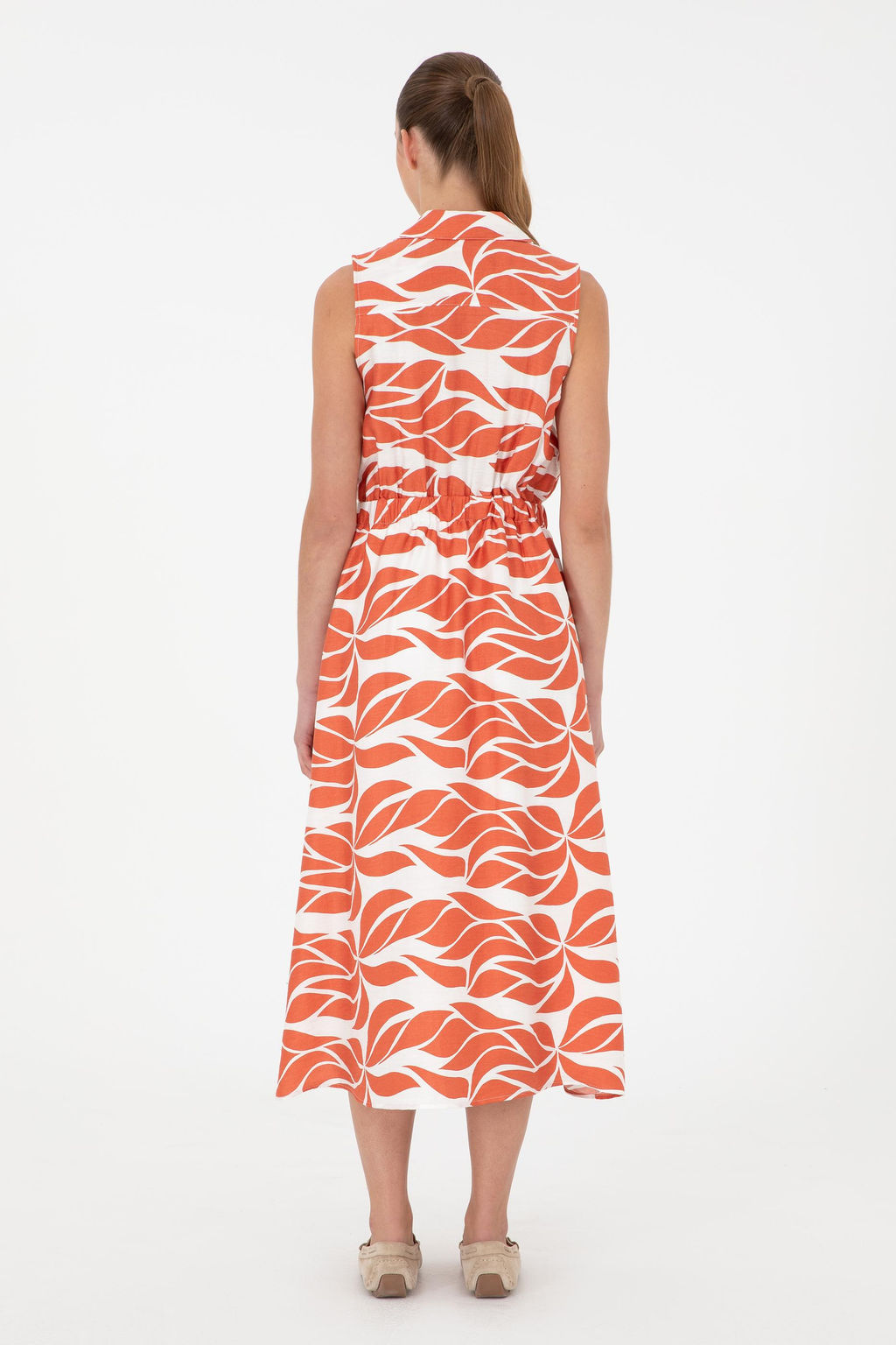 Женское пудровое платье из тканого материала Неожиданная скидка в корзине - U.s. polo assn фото 4