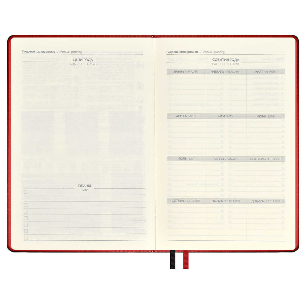 Ежедневник недатированный ESCALADA, А5, 160 л., арт. 63975/ 15 САРИФ КРАСНЫЙ  фото 7