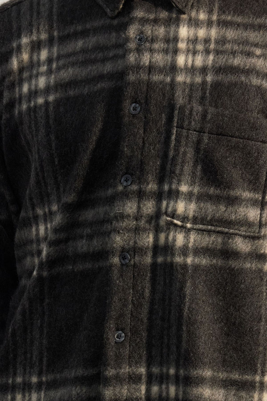 TRENDYOL MAN Siyah Oversize Fit K?sl?k Kareli Oduncu Gomlek Ceket TMNAW25GO00025 - Trendyolmilla фото 4
