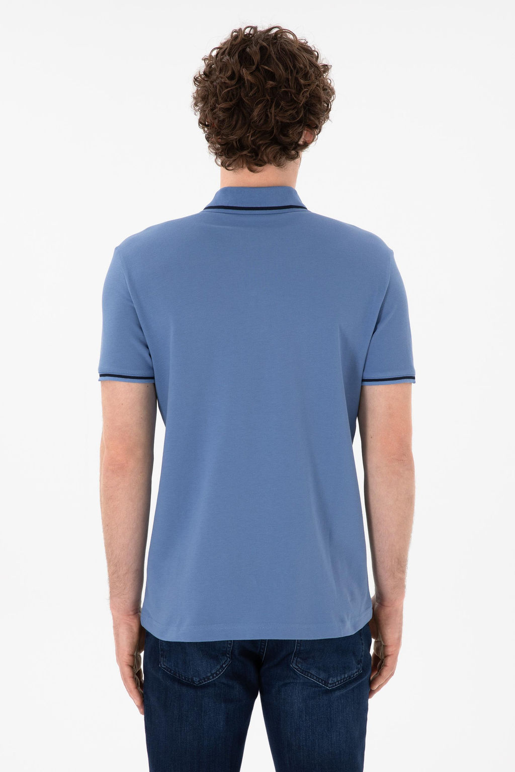 Erkek Slim Fit Polo Yaka Koyu Mavi Basic Ti__rt Sepette S_rpriz _ndirim - U.s. polo assn фото 6