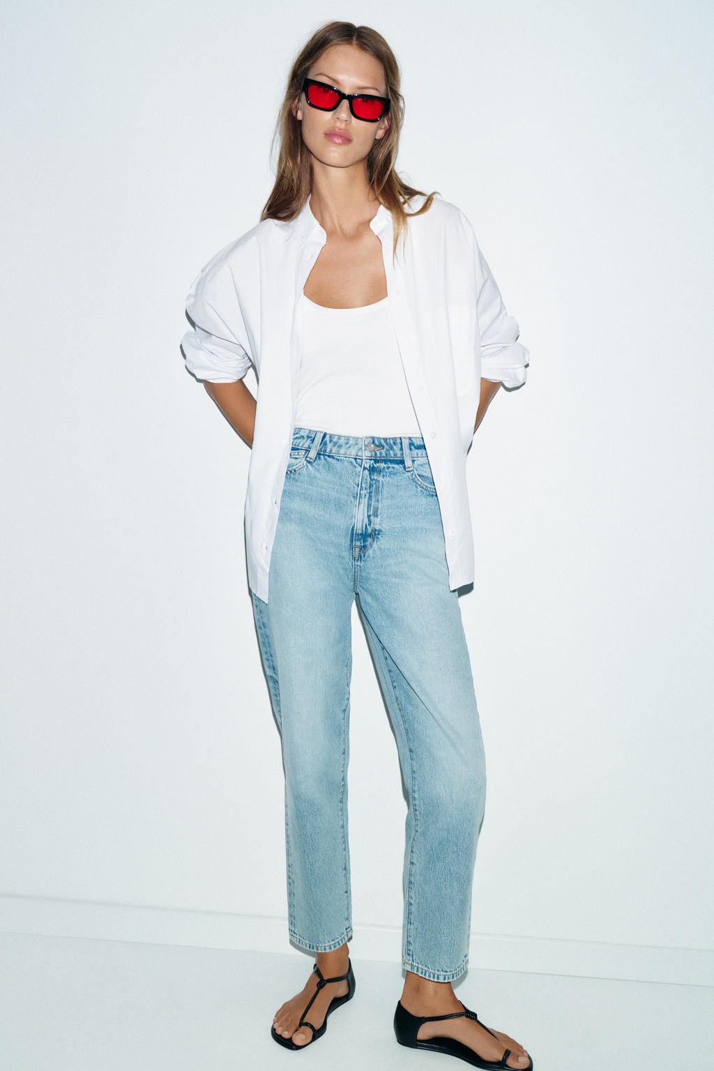 Z.05 MOM FIT HIGH-WAIST JEANS - Zara фото 11