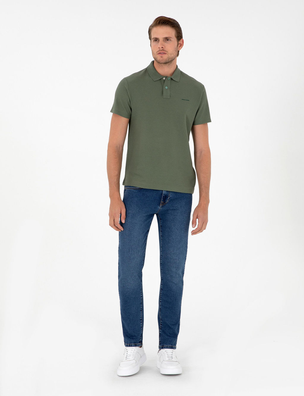 Haki Slim Fit Ti__rt - Pierre cardin фото 11