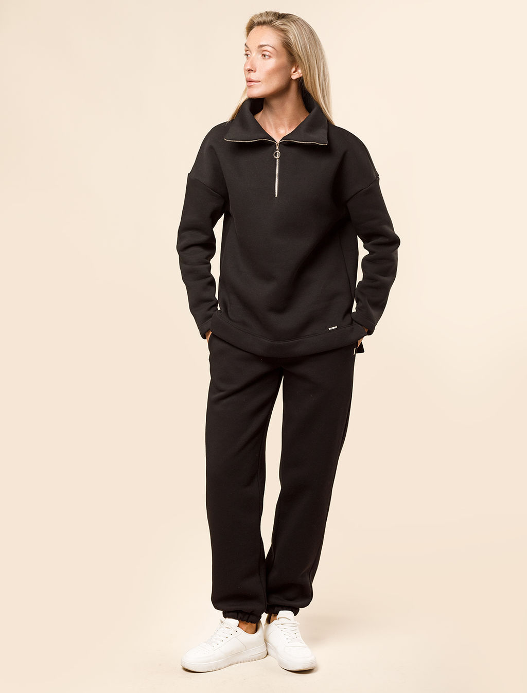 VILATTE / Джемпер из премиального футера трехнитки с начесом  фото 5