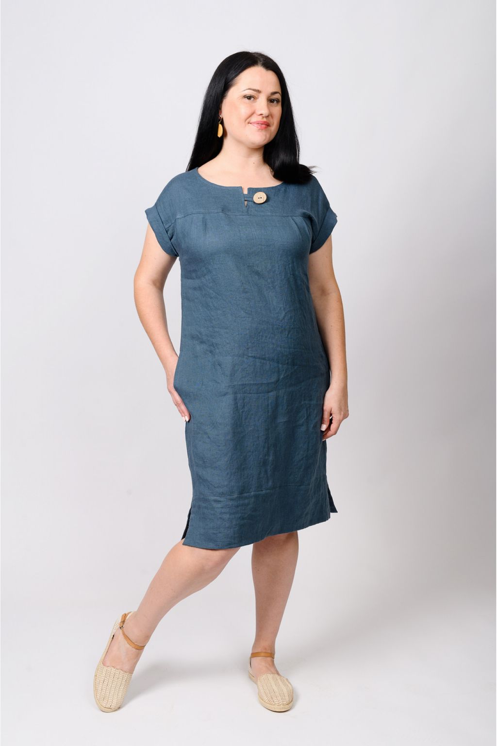 Платье 028 мурена - Новый лен фото 2