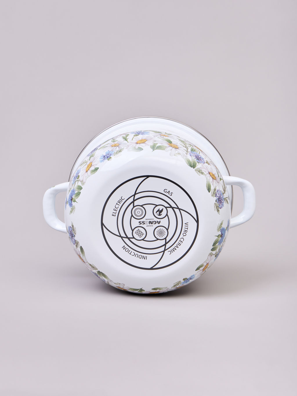 НАБОР КАСТРЮЛЬ AGNESS ЭМАЛИРОВАННЫХ СЕРИЯ SENTIMENT, 6ПР. 1,5/2,8/3,6Л, 16Х10/20Х12/22Х13СМ  фото 5