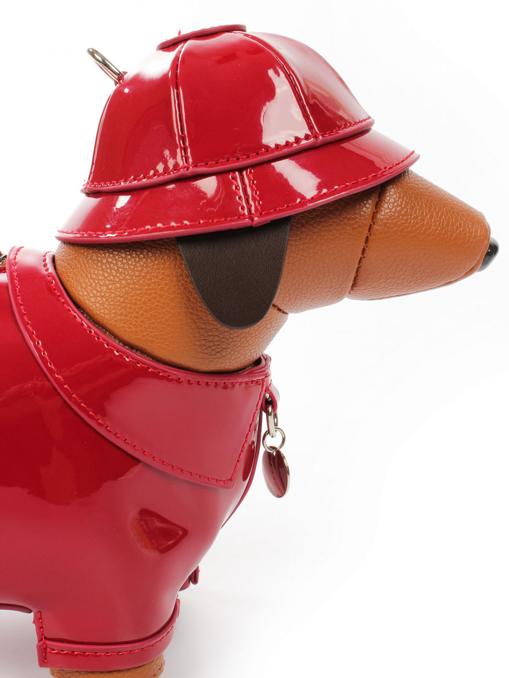 LACCOMA сумка ИГР2573-такса лак-красный эко кожа хлопок  фото 3