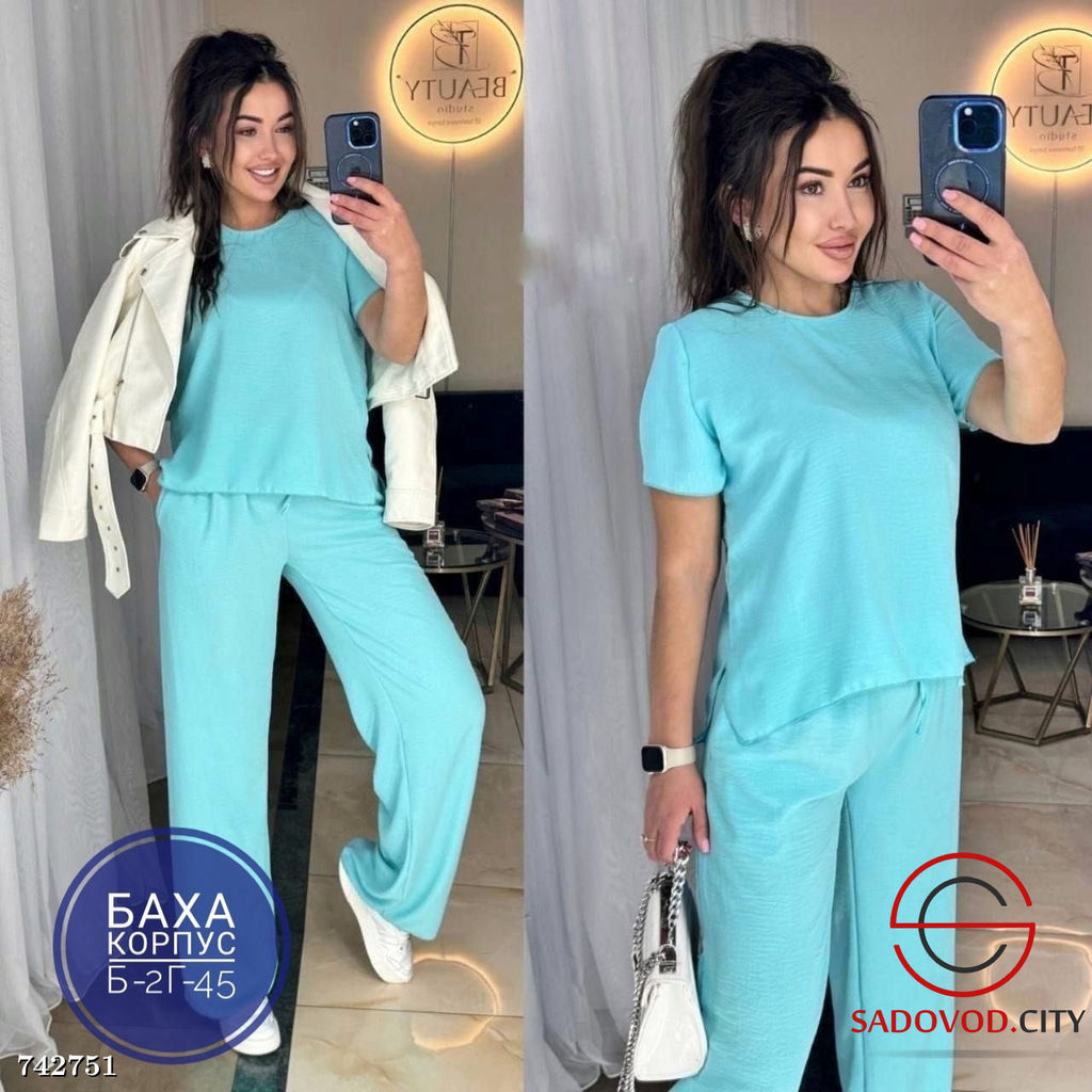 Летний брючный костюм двойка - Bruno фото 5