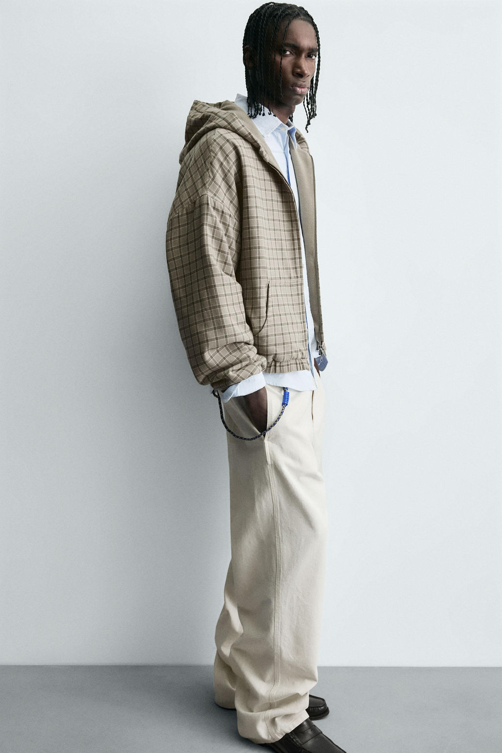 CHECK BOXY FIT JACKET - Zara фото 6