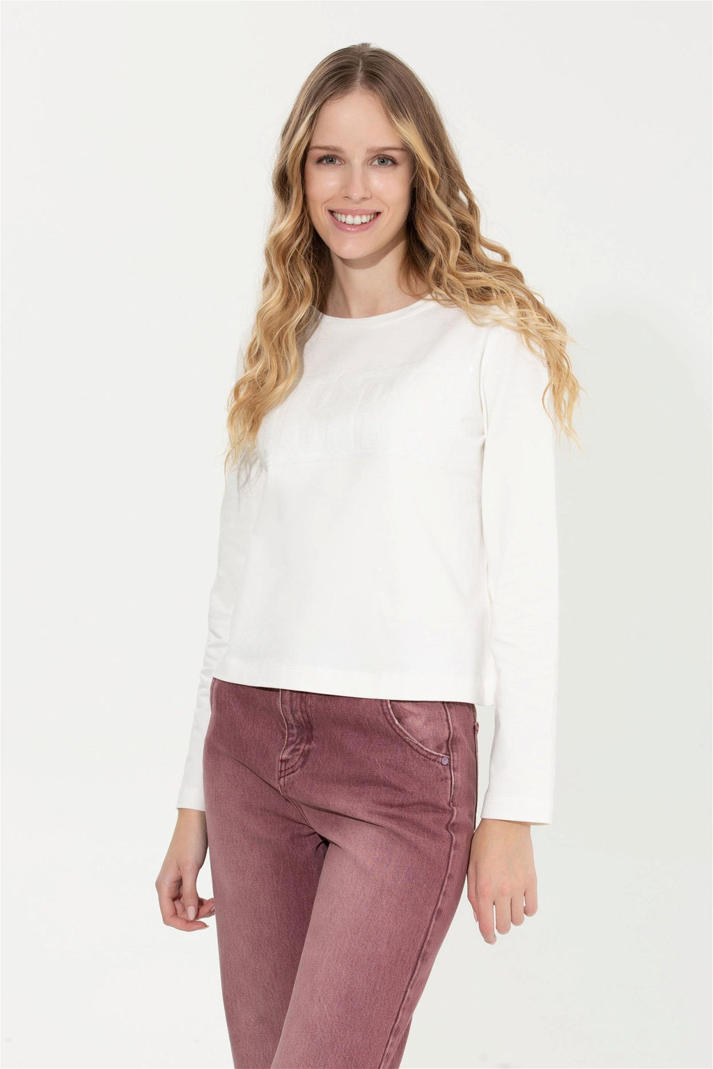 Женская толстовка цвета экрю с вырезом лодочкой - U.s. polo assn фото 10