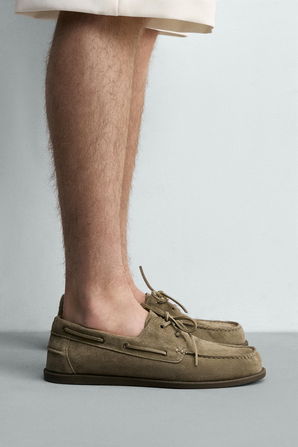 ZAPATO N?UTICO PIEL CASUAL / Gris Topo - Zara фото 2