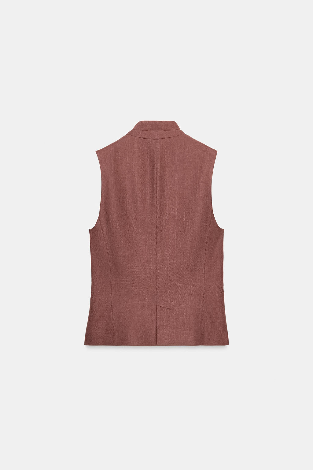 CHALECO CON LINO SET / MARSALA - Zara фото 7