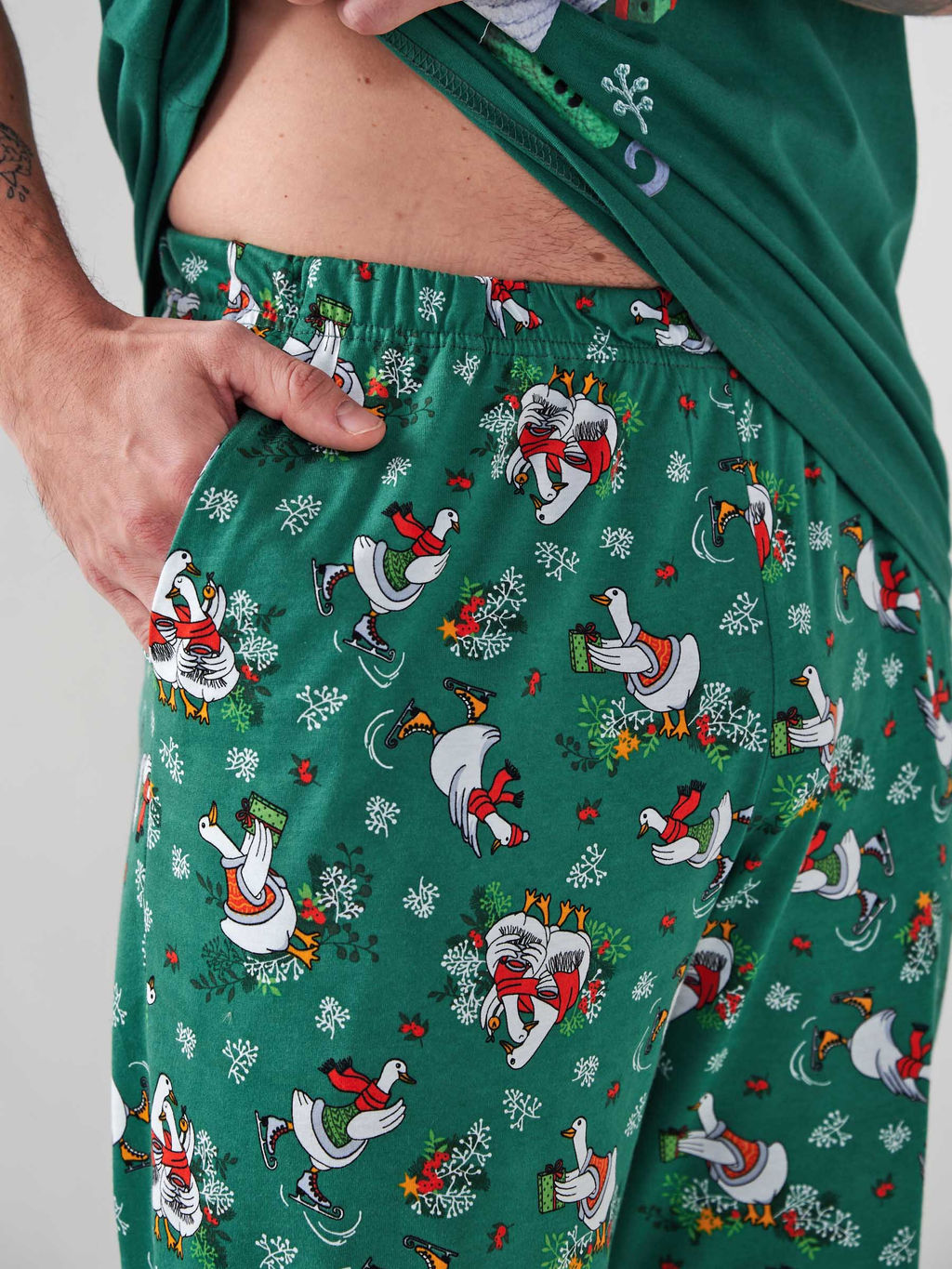 Пижама парная мужская 100% хлопок Зимние забавы - Оптима фото 8