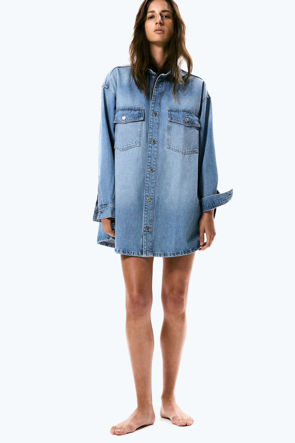Camisa denim oversize - H&m фото 3