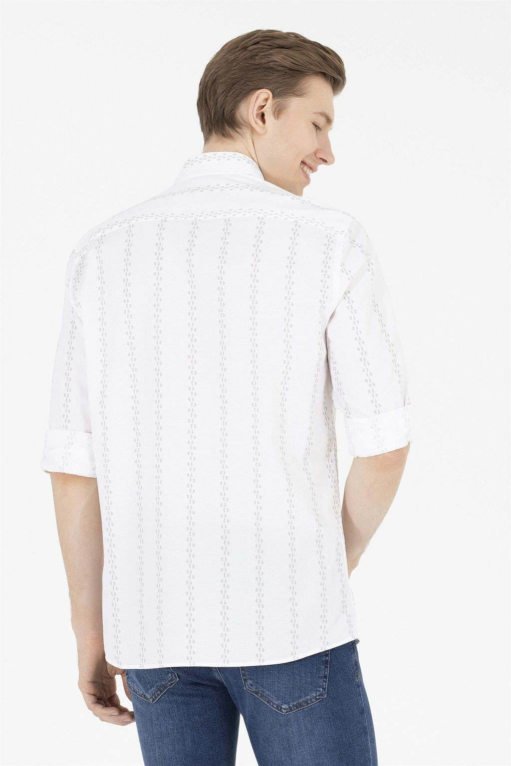 Мужская кремовая рубашка Узунколь - U.s. polo assn фото 12