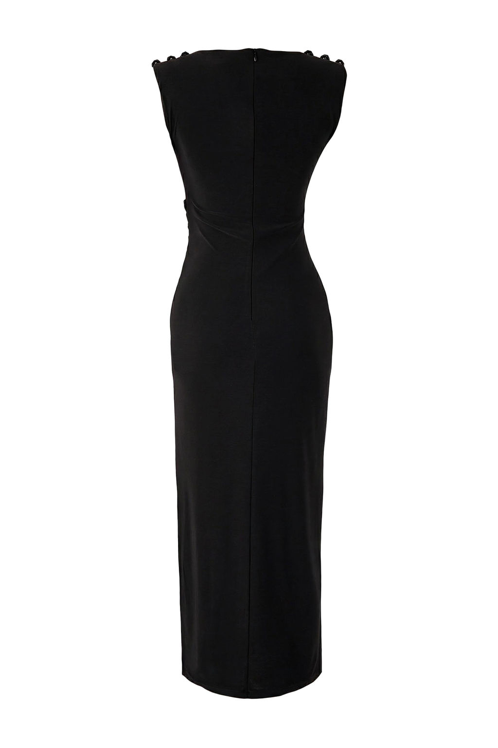 Siyah Kolsuz Dugme Detayl? Maxi Mezuniyet/Balo Elbise TPRSS26EL00008