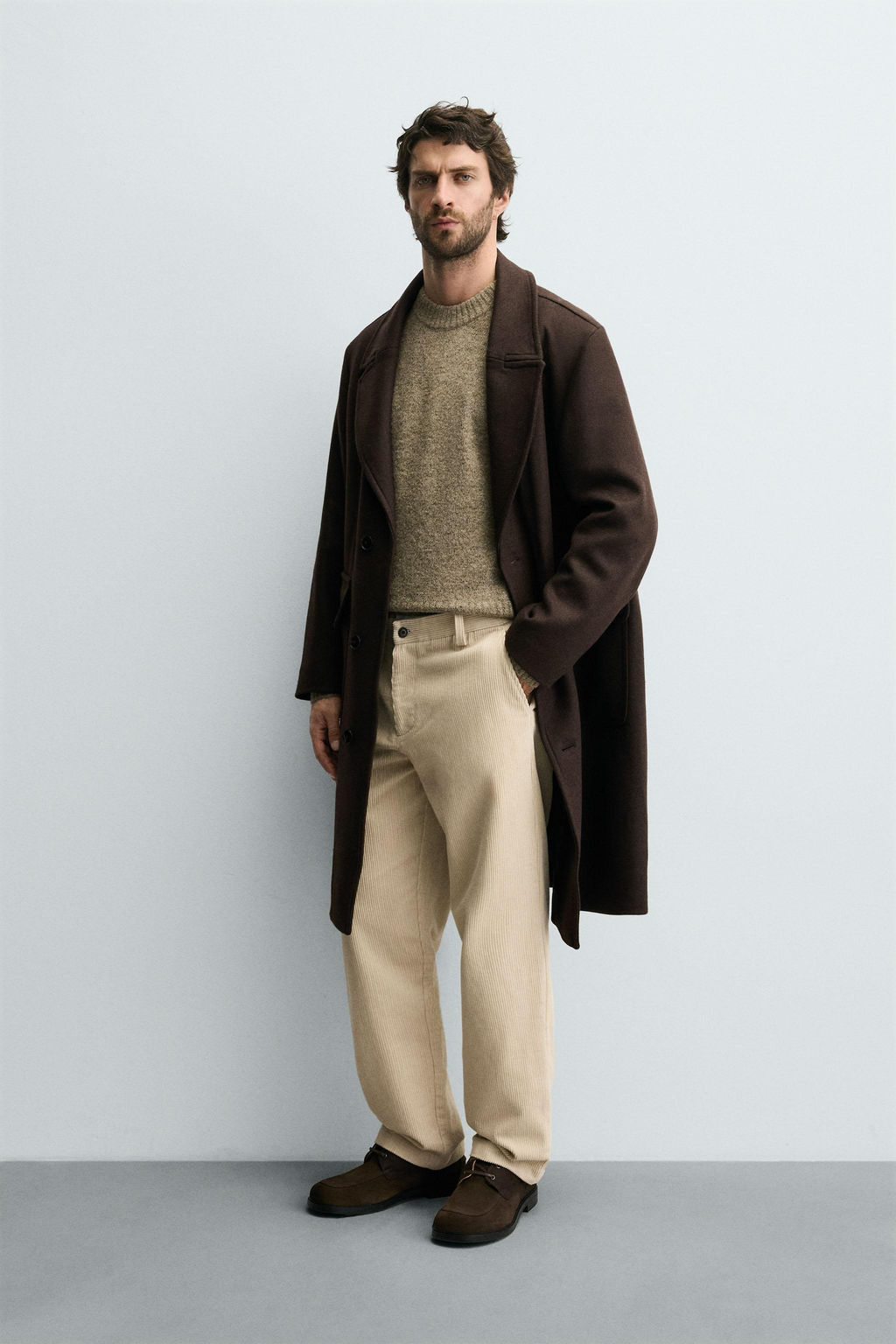 REGULAR FIT CORDUROY TROUSERS - Zara фото 4