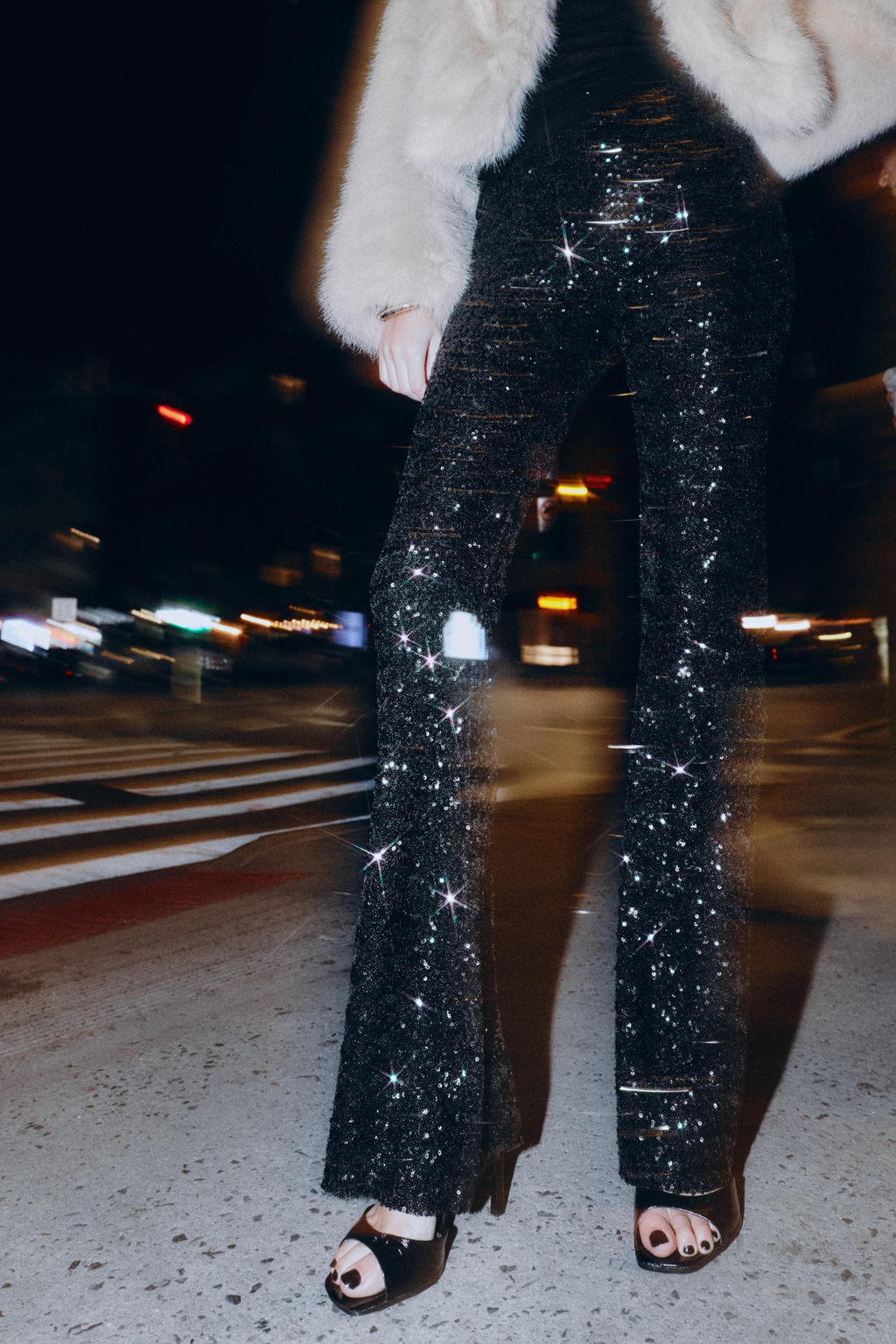 FLARE SEQUIN LEGGINGS