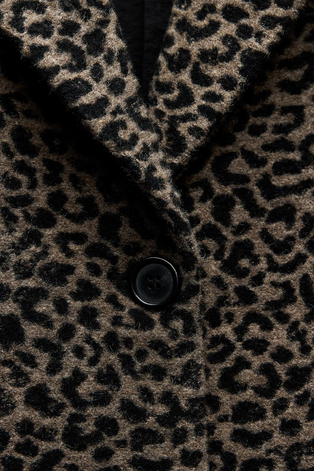 ANIMAL PRINT WOOL BLEND COAT ZW COLLECTION - Zara фото 6