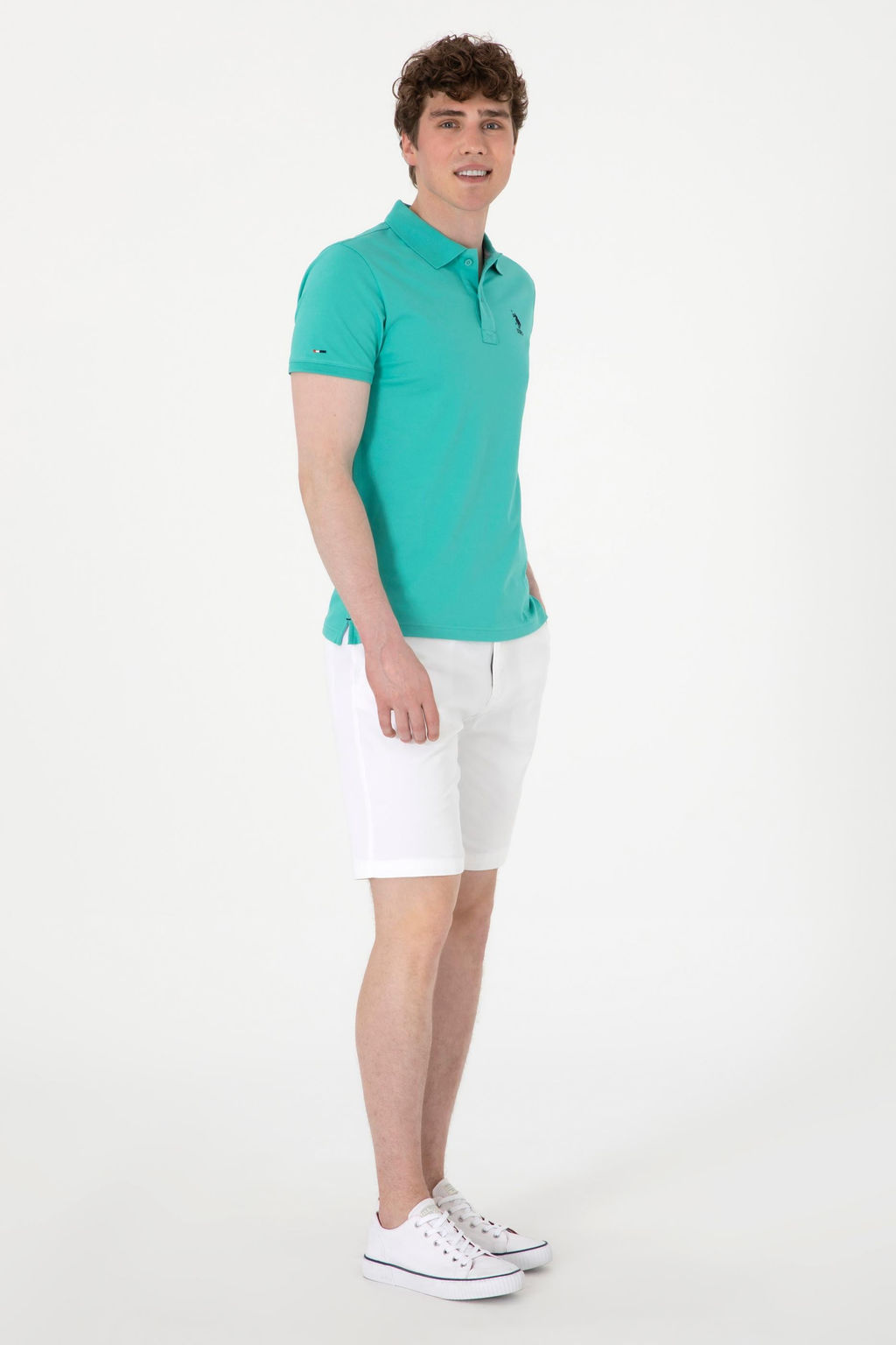 Erkek Slim Fit Polo Yaka Mint Basic Ti__rt - U.s. polo assn фото 4