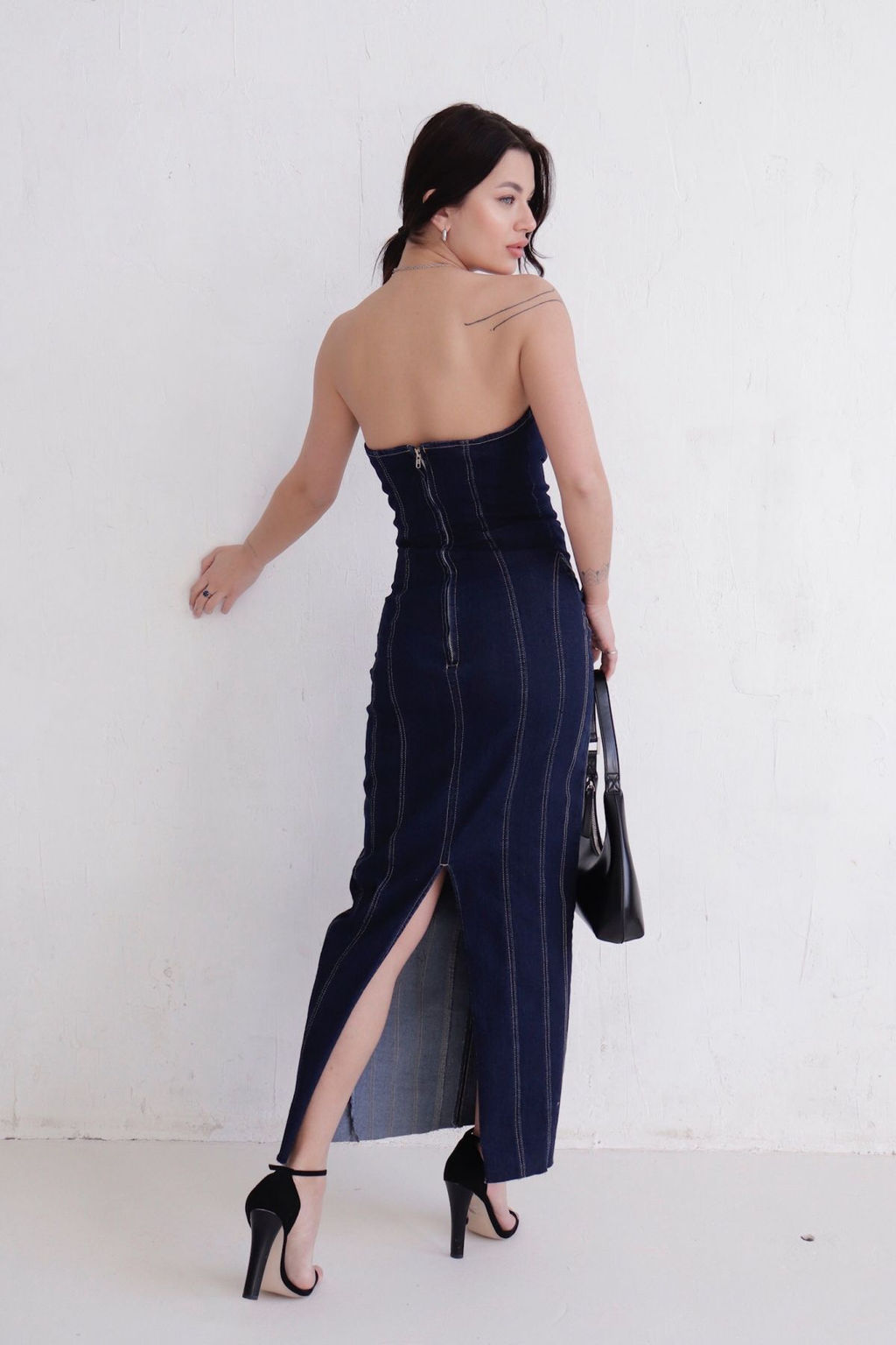 Платье-бандо джинсовое - Martichelli фото 8