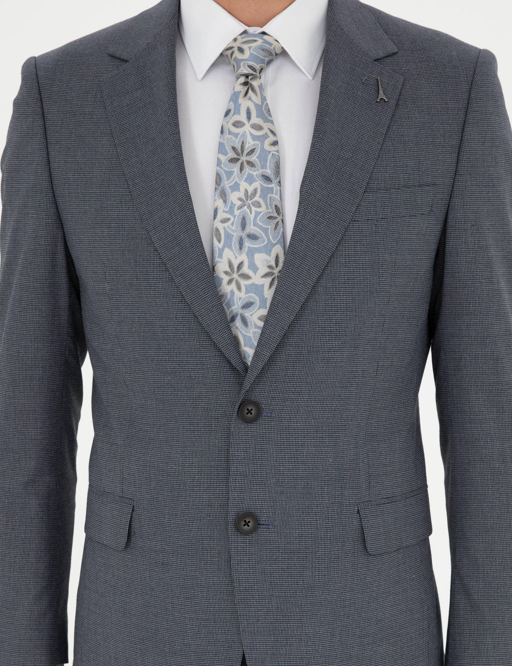 Синий зауженный костюм - Cacharel фото 6