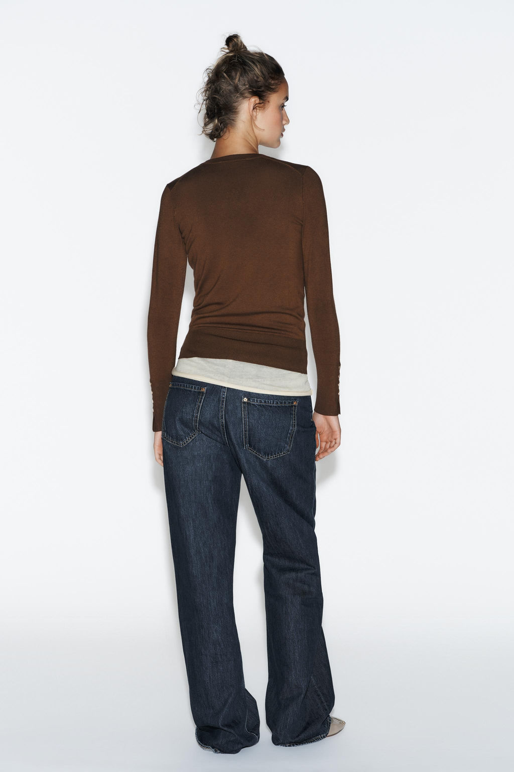 JERSEY B?SICO PUNTO LISO / Chocolate - Zara фото 6