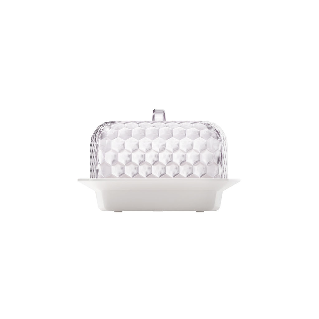 Цена за 2 шт. Масленка "Мозаика" (бело-прозрачный) М5571