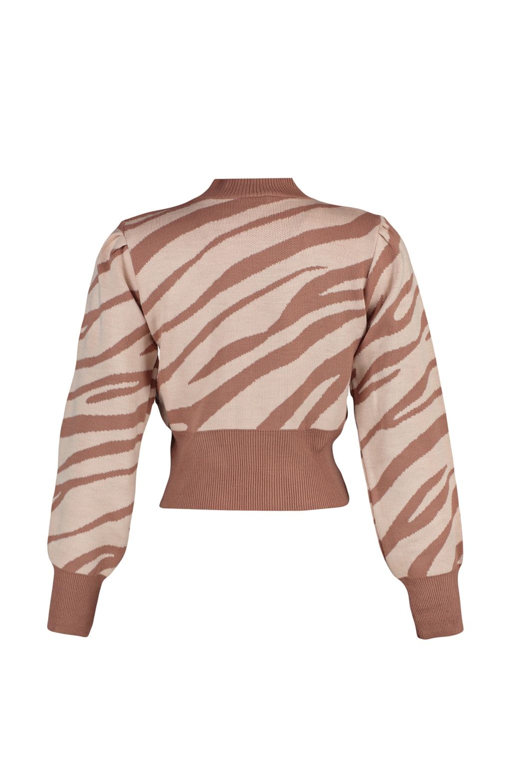 Zumrut Yesili Zebra Desenli Crop Triko Kazak TWOAW21KZ0010 - Trendyolmilla фото 29