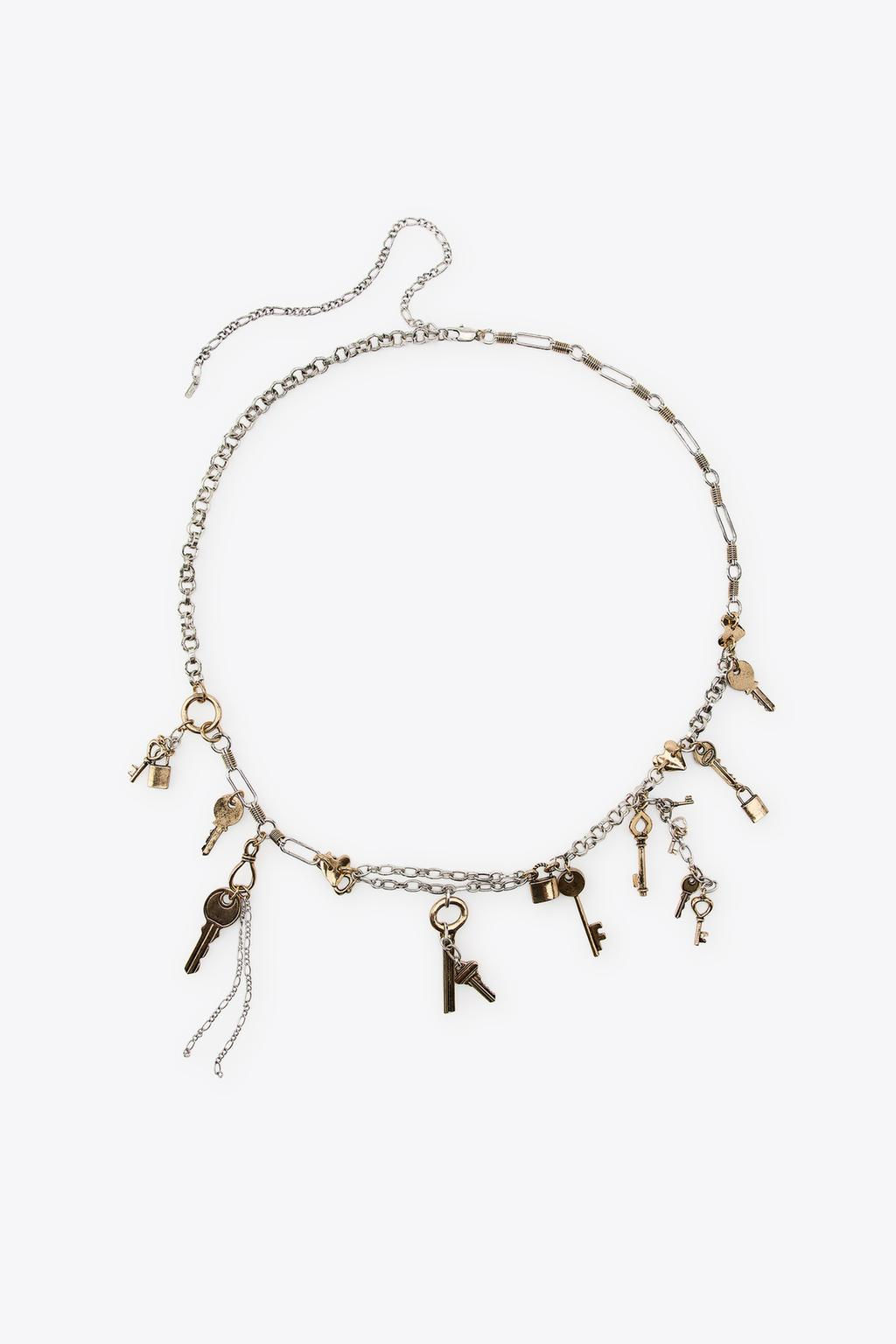 CONTRASTING METAL KEY BELT - Zara фото 6