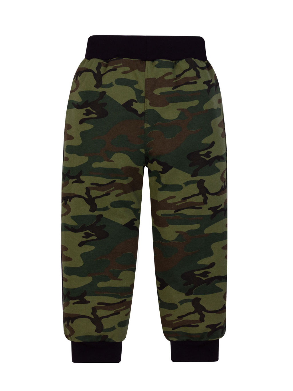 Брюки детские камуфляж черные вставки