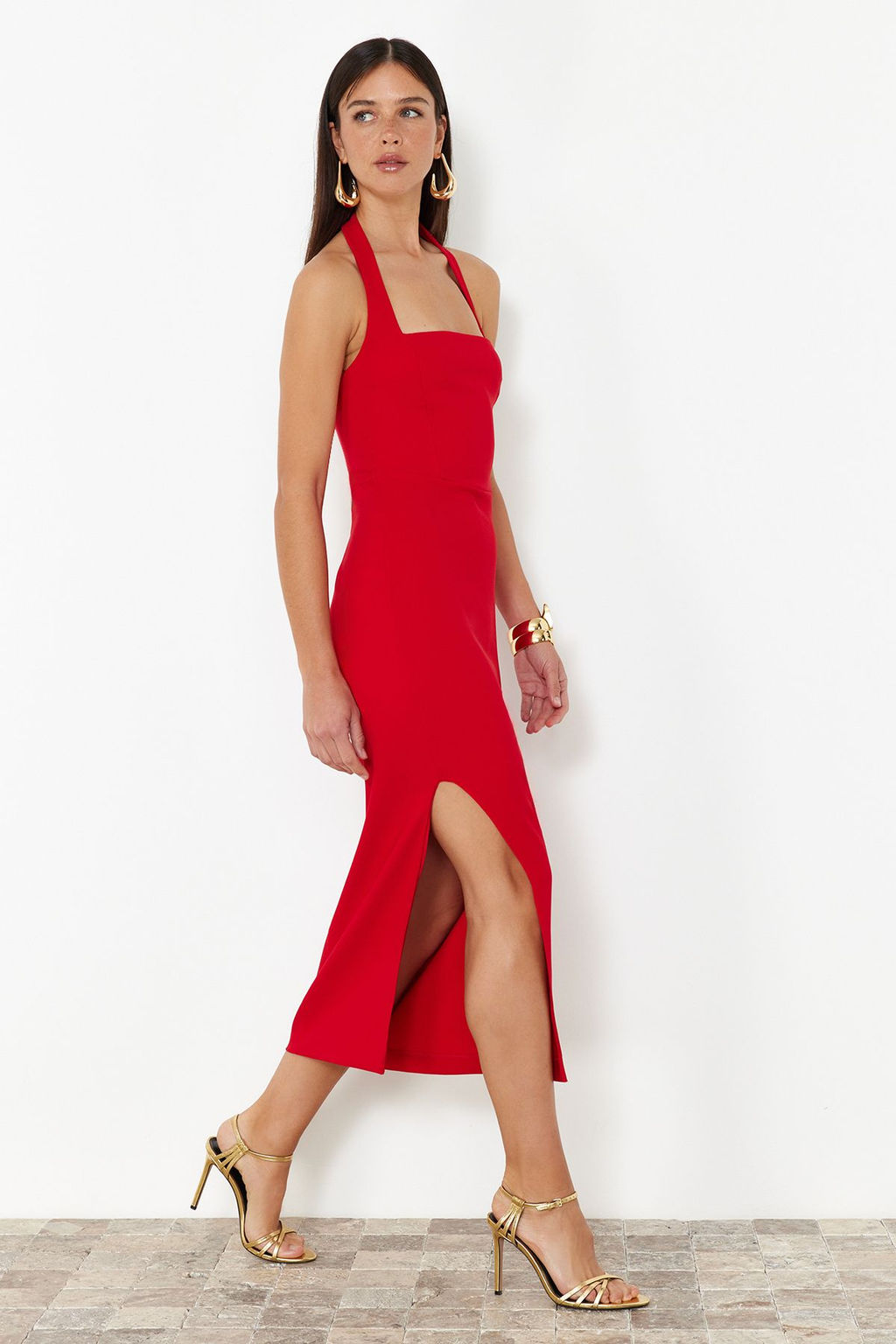 TRENDYOLMILLA Siyah Vucuda Oturan Dokuma Elbise TPRSS24EL00136 фото 13