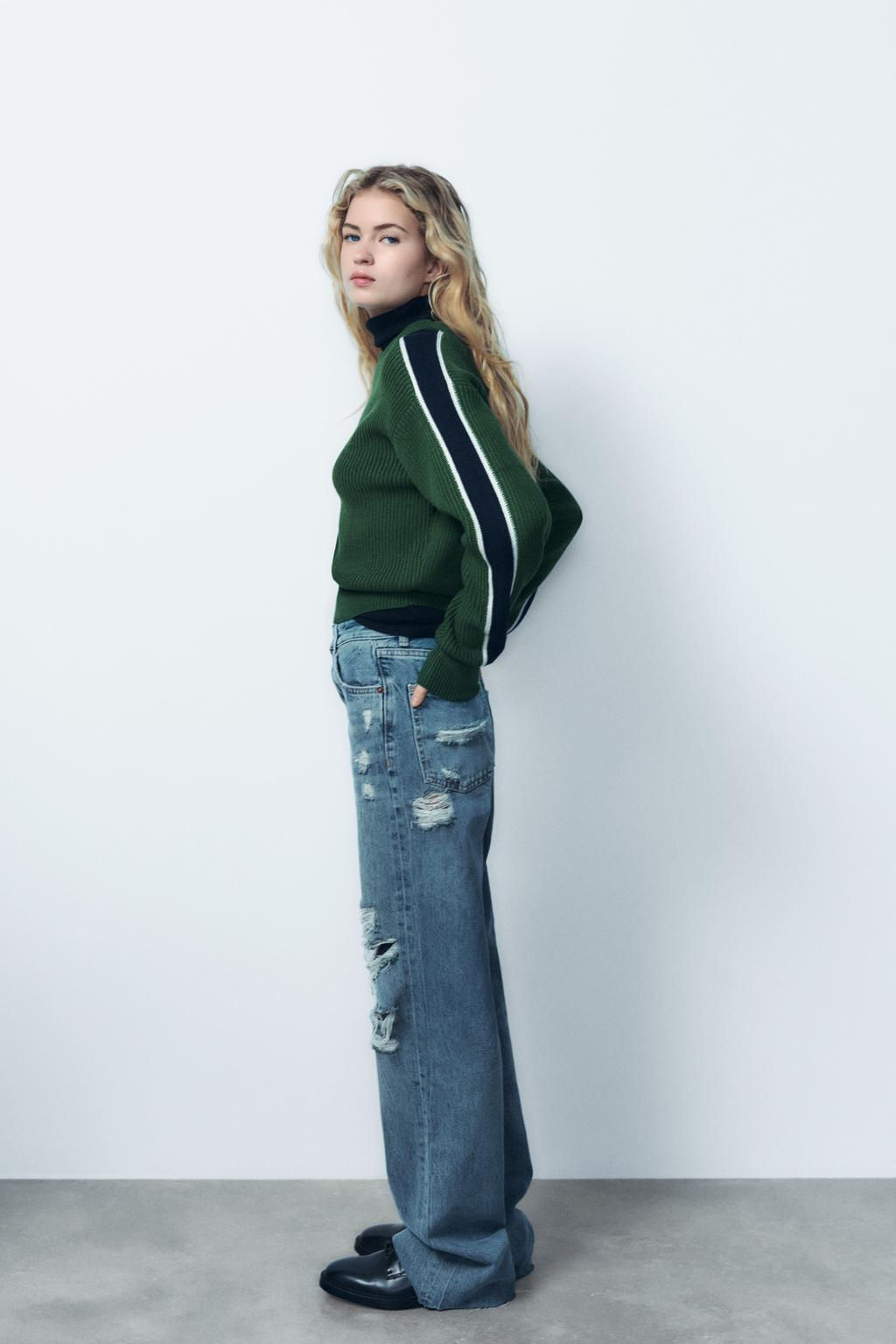 SIDE PANEL KNIT SWEATER - Zara фото 2