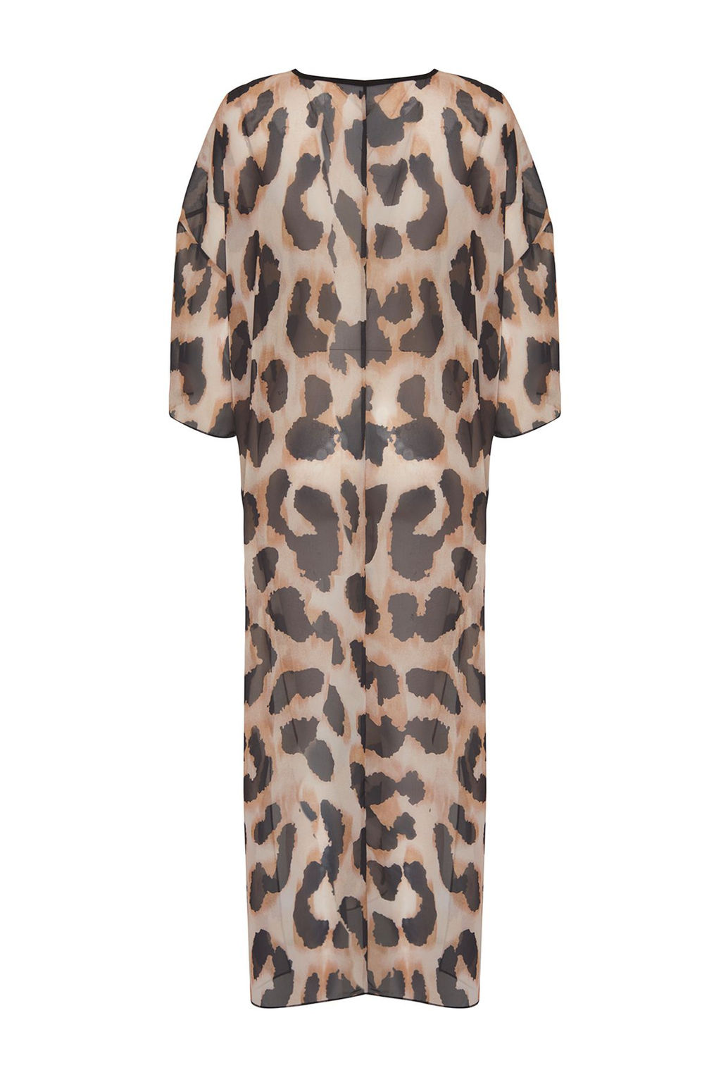 TRENDYOLMILLA Leopar Desenli Maxi Dokuma Baglamal? Sifon Plaj Elbisesi TBESS25EL00006  фото 6