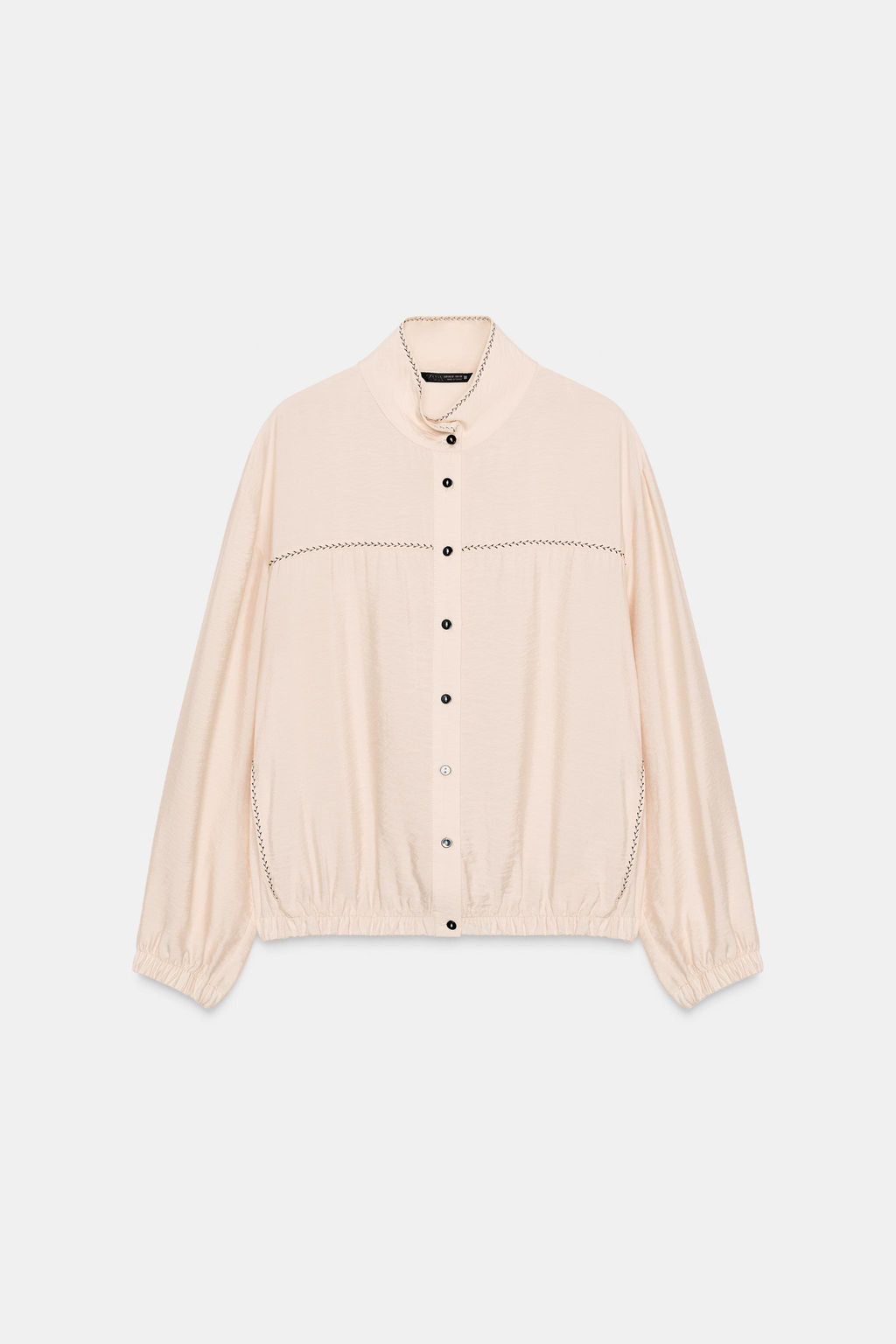CONTRASTING SEAM BALLOON TOP - Zara фото 6