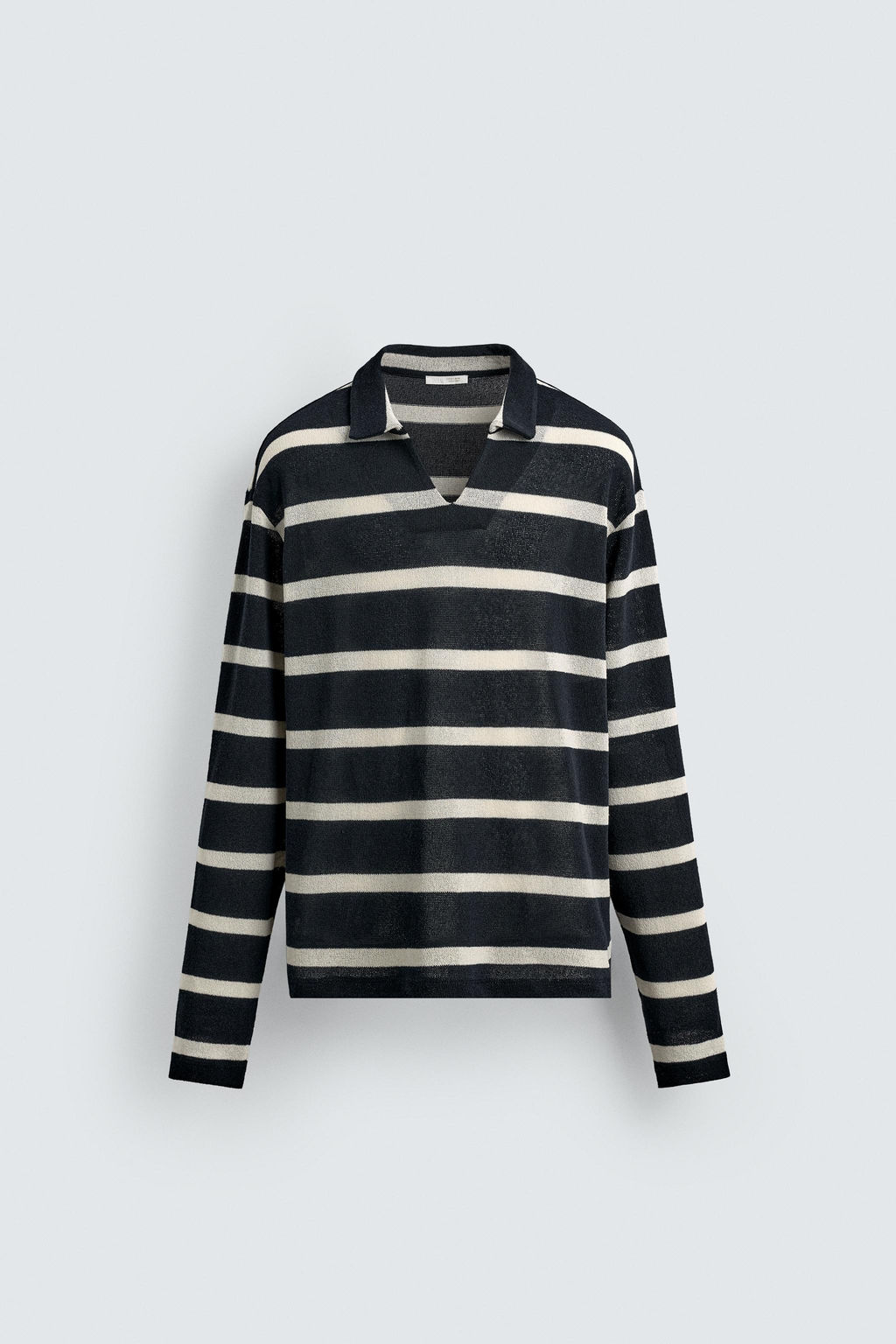 STRIPED JACQUARD POLO SHIRT - Zara фото 8