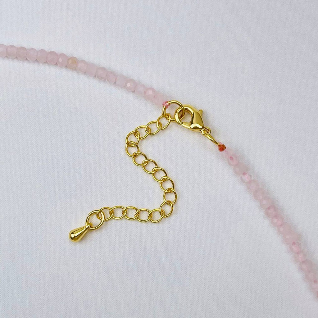 Чокер из Розового кварца и Бразильского Агата