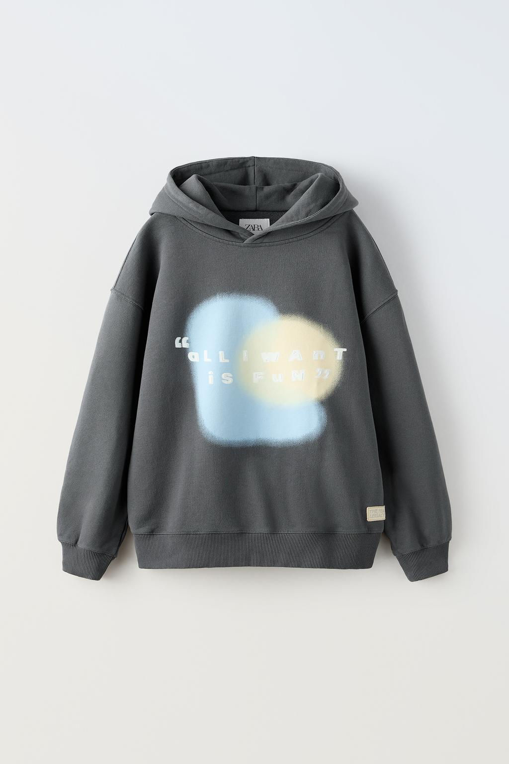 FADED-EFFECT HOODIE - Zara фото 3