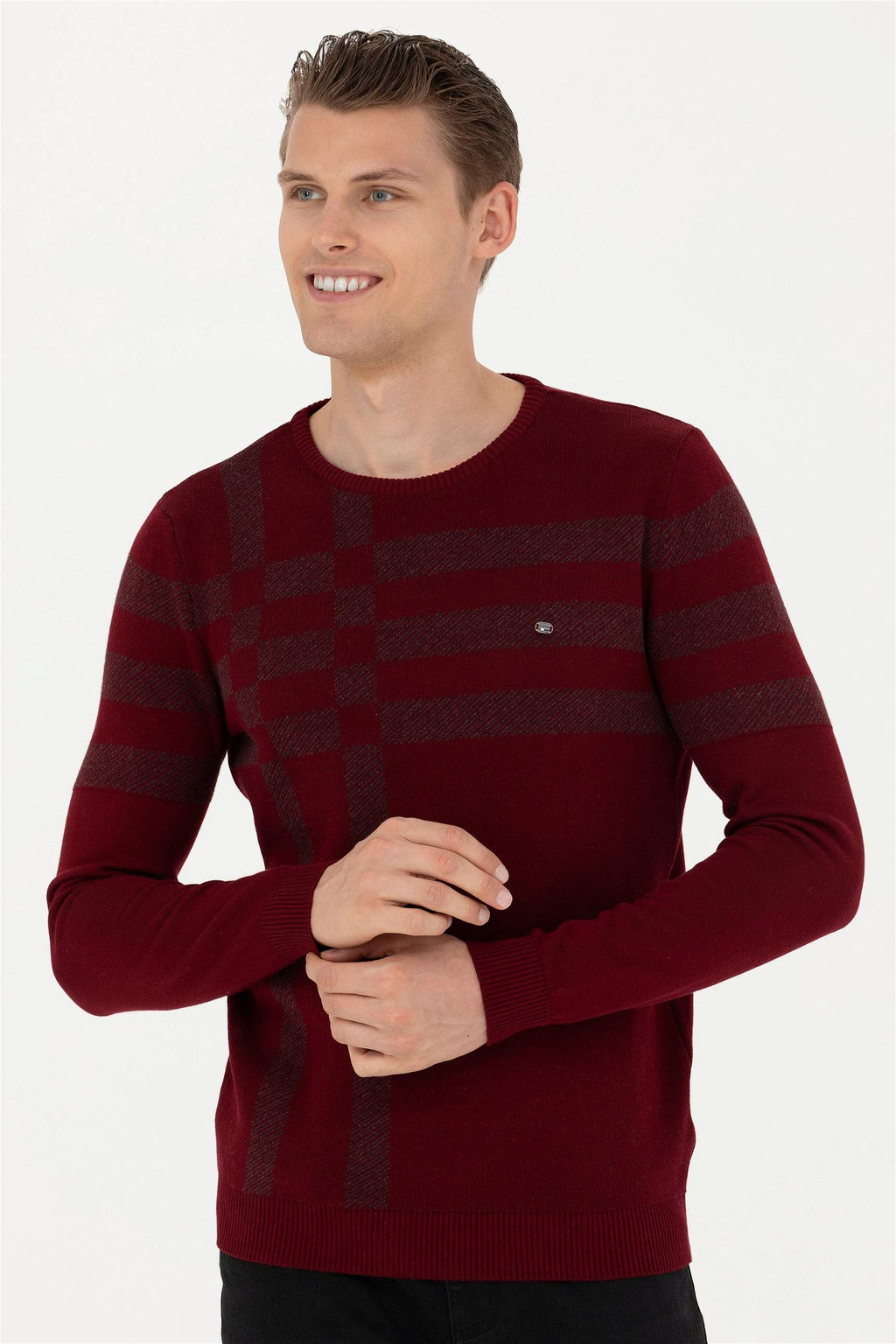 Мужской бордово-красный свитер - U.s. polo assn фото 10